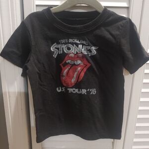 Rolling Stones Toddler Kids Black T-Shirt / Size 2t